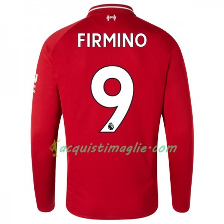 Divisa di Calcio Liverpool Firmino 9 Prima 2018/2019 Manica Lunga